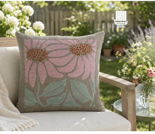 Kissen  Pink flowers