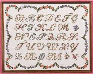 Alphabet in Blumenranke