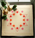 Sternendecke rot, Design Edith Hansen