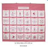 Adventskalender 24 Motive auf 24 Täschen, Design Königin Margarethe II