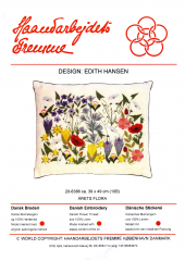 Haandarbejdets Fremme Kissen  Arets flora , Design E.Hansen