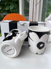 marimekko Becher 2-er Set  Unikko, schwarz-weiß