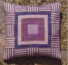 Nadelkissen Quadrate violett