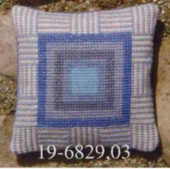 Nadelkissen Quadrate blau