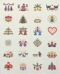 Adventskalender mit 24 weihnachtlichen Motiven